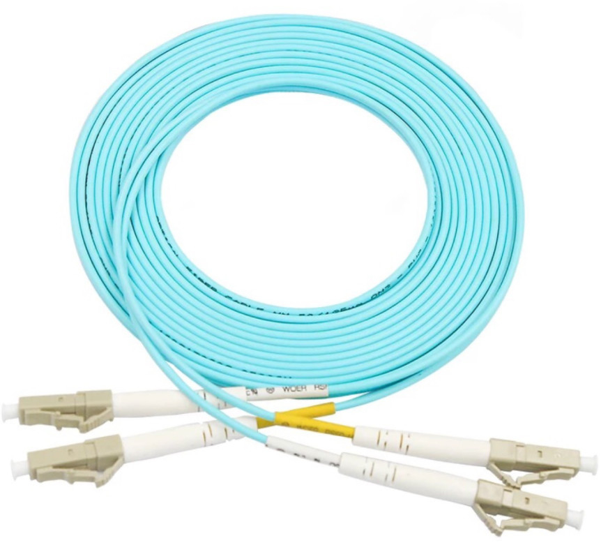 cavo di toppa di lc lc OM3/OM4 3Meter PVC misto LSZH del duplex da 10 gigabit