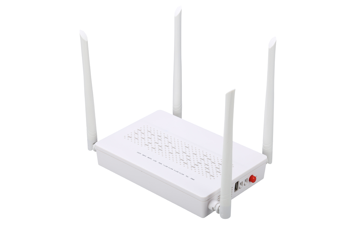 Fibra di singolo modo dello Sc del modem dei VASI CATV GPON ONU di 4GE 2.4G/5G WIFI singola