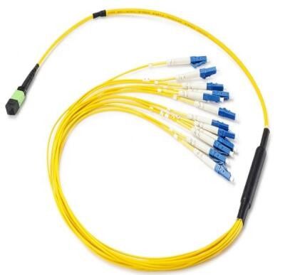 12 connettore a fibra ottica del centro MPO, MTP al cavo a fibra ottica della toppa di LC