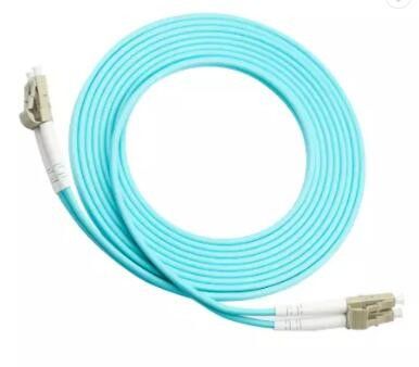 Aqua Multimode Fiber Patch Cord, cavo di toppa duplex di LC LC OM3