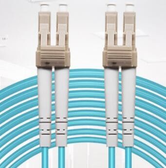 Aqua Multimode Fiber Patch Cord, cavo di toppa duplex di LC LC OM3