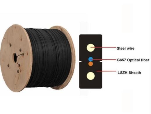 LSZH 1 2 4 cavo a fibra ottica della toppa del cavo flessibile G657a di Ftth del centro