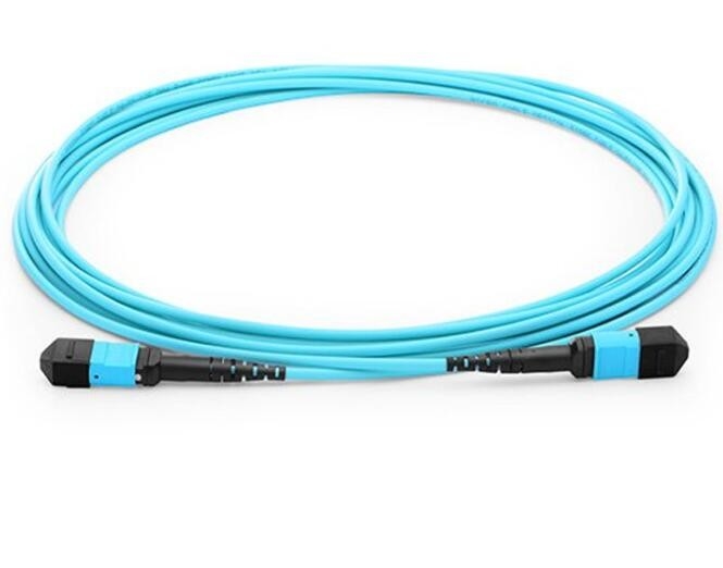 10g fibra mista femminile del tronco OM3 del centro del materiale MPO 8 del cavo a fibre ottiche LSZH