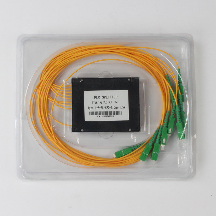 Ramo a fibra ottica 1.5Meter del contenitore di Sc APC del separatore dello SpA dei separatori 1 x 8 di 2.0MM