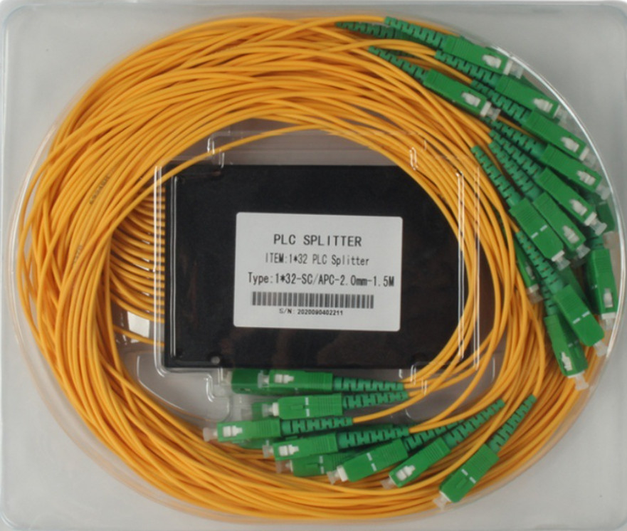 Fibra ottica del separatore dello Sc APC 1x32 per le trecce 1260nm - lunghezza di 2.0MM del lavoro 1650nm